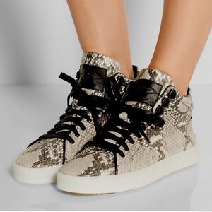 Rag & Bone Snake Print Leather High Top Sneakers Street Style EU 40 US 10
